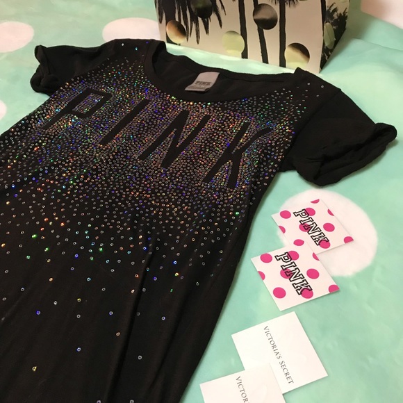 ✨✨PINK Victoria’s Secret SEQUIN RARE LMITED EDITION Vintage tee✨✨ - Picture 9 of 13
